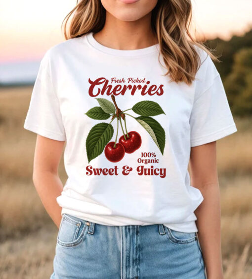 Vintages Retro Cherries Fruit Lover T Shirt