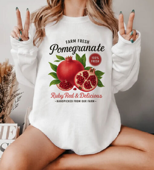 Vintages Retro Pomegranate Fruit Lover Sweatshirt