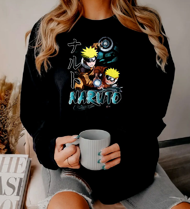 Naruto Uzumaki Acid Wash Sweatshirt