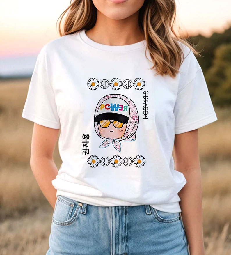 Kpop G Dragon Chibi Cartoon T Shirt